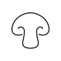 Mushroom. champignon, linear icon. Line with editable stroke