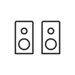 Sound speakers, linear icon. Line with editable stroke