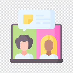 Online meeting vector icon design in eps 10
