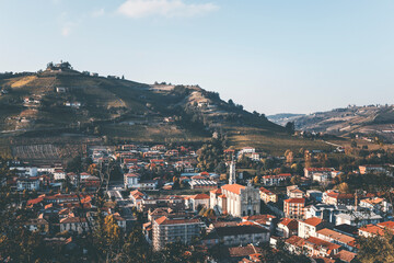 view of the old town at autumn