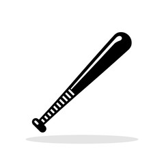 Baseball bat icon. Baseball logo design in flat design. Vector illustration.