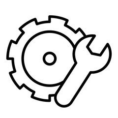 Maintenance icon. There are gear and a wrench.