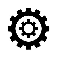 silhouette icon Gear vector SVG