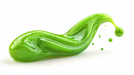 Realistic modern illustration of green slimy, isolated on white background