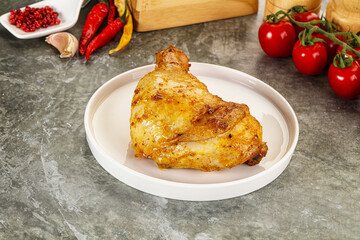 Roasted chicken leg with spices