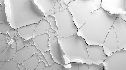 white background with broken glass