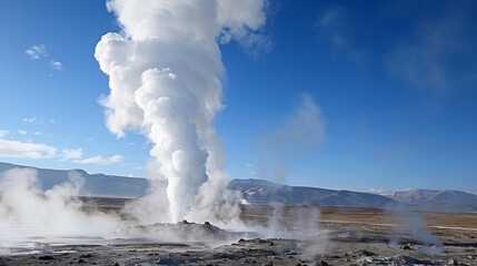 Fototapeta premium The potential for geothermal energy to provide clean and reliable electricity to remote and rural areas.