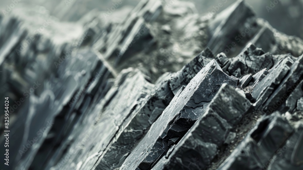 Poster a closeup of a moraines jagged edges a result of the glaciers constant movement and reshaping