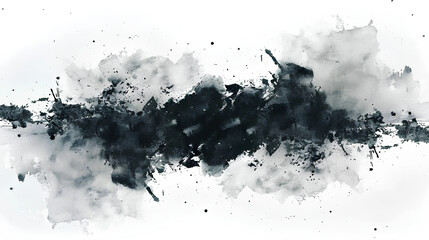 watercolor texture element on background black ink