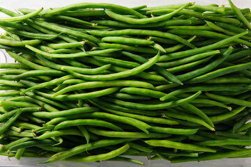 화면 가득 채워진 싱싱한 그린빈.