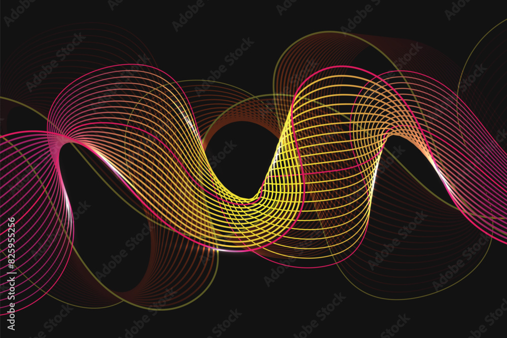Poster abstract wave background. element for design. curved wavy line smooth