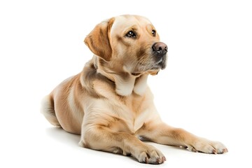 Loyal and Friendly Labrador Retriever Posing in Minimalist Studio Setting