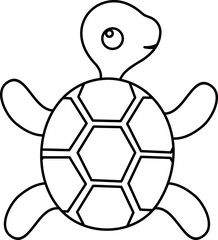 Obraz premium Turtle Line Style