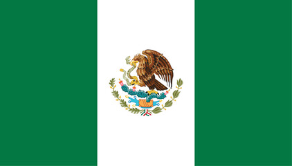 Naklejka premium Flag of mexico. Vector illustration 