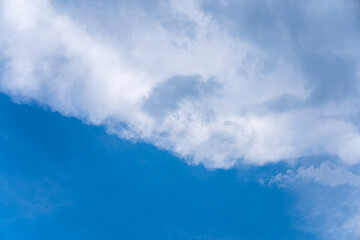 Landscape blue sky with clouds background in summer