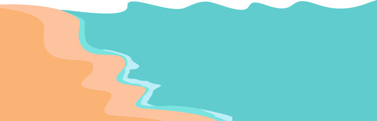 Summer Beach Corner Border