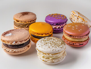 Macaroons in different colours and style