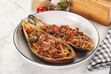 Baked eggplant with minced meat