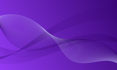 violet purples with lines wave curves on gradient abstract background