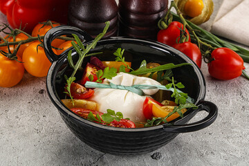 Burrata cheese with tomato salad