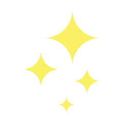 yellow four point star shape element design