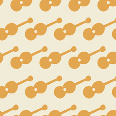 seamless pattern, guitar folk art surface design for fabric scarf and decor
