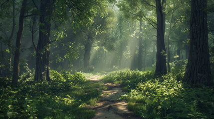 Obraz premium Peaceful Forest Path
