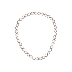 accessories beads necklace cartoon. beautiful jewellery, accessory fat, hand tuesday accessories beads necklace sign. isolated symbol vector illustration