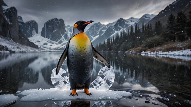 AI image generated penguin