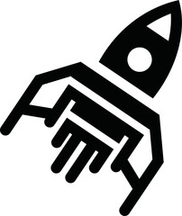 Rocket icon vector ,star up bussines 