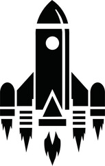 Rocket icon vector ,star up bussines 