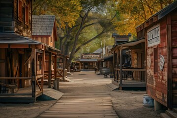 Town & village of western  backdrop