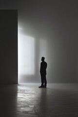 Obraz premium A powerful directive resonates against an empty background.