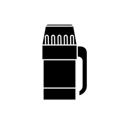 Thermos icon vector. Thermal mug illustration sign. Hot drink symbol or logo.