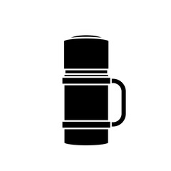 Thermos icon vector. Thermal mug illustration sign. Hot drink symbol or logo.
