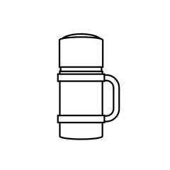 Thermos icon vector. Thermal mug illustration sign. Hot drink symbol or logo.