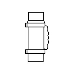 Thermos icon vector. Thermal mug illustration sign. Hot drink symbol or logo.