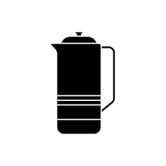 Thermos icon vector. Thermal mug illustration sign. Hot drink symbol or logo.