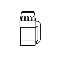 Thermos icon vector. Thermal mug illustration sign. Hot drink symbol or logo.