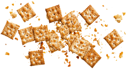 Crumbly Wholegrain Crackers, Wholegrain crackers breaking into crumbs, cracker png