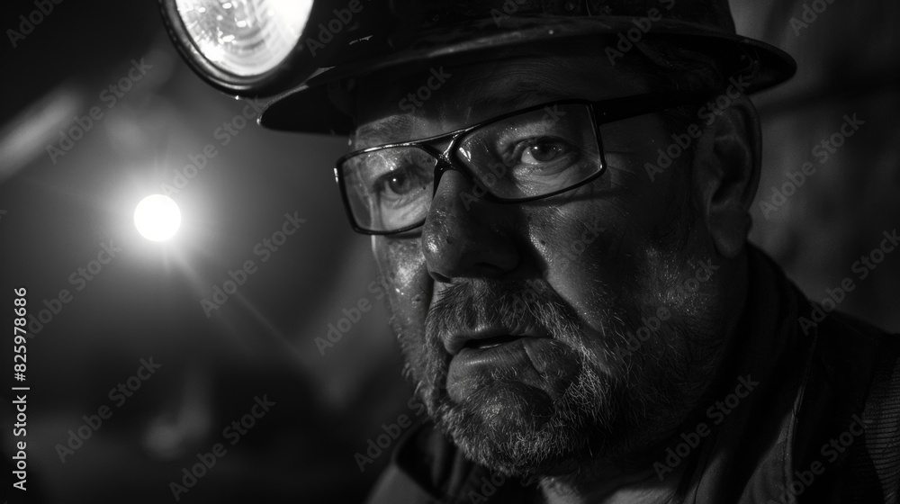 Poster the coal miners headlamp is a constant source of light and reassurance a reminder that he is not alo