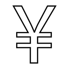 Obraz premium Yen Currency Icon, Simple Icon Vector Design, best used for presentation, application, web and banner