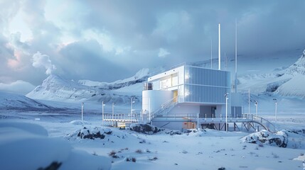 cryogenic research station studying the effects of extreme temperatures