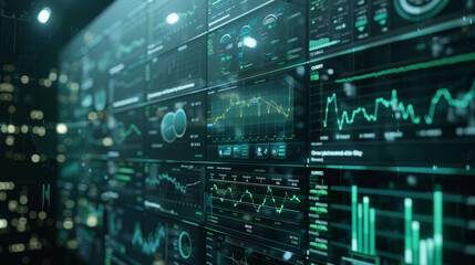 Obraz premium Charts and legal docs in compliance software use