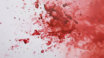 Red and orange abstract splashes, stains and blots