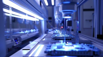 Obraz premium nanomedicine laboratory facility futuristic technology