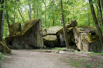 Ruins of a bunker in Wolf's Liar - Gierloz, Poland