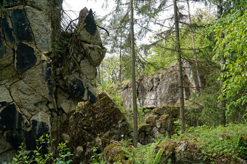 Ruins of a bunker in Wolf's Liar - Gierloz, Poland