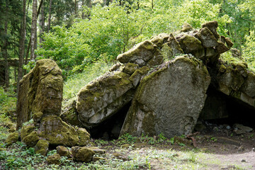 Ruins of a bunker in Wolf's Liar - Gierloz, Poland