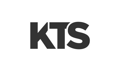 KTS logo design template with strong and modern bold text. Initial based vector logotype featuring simple and minimal typography. Trendy company identity.